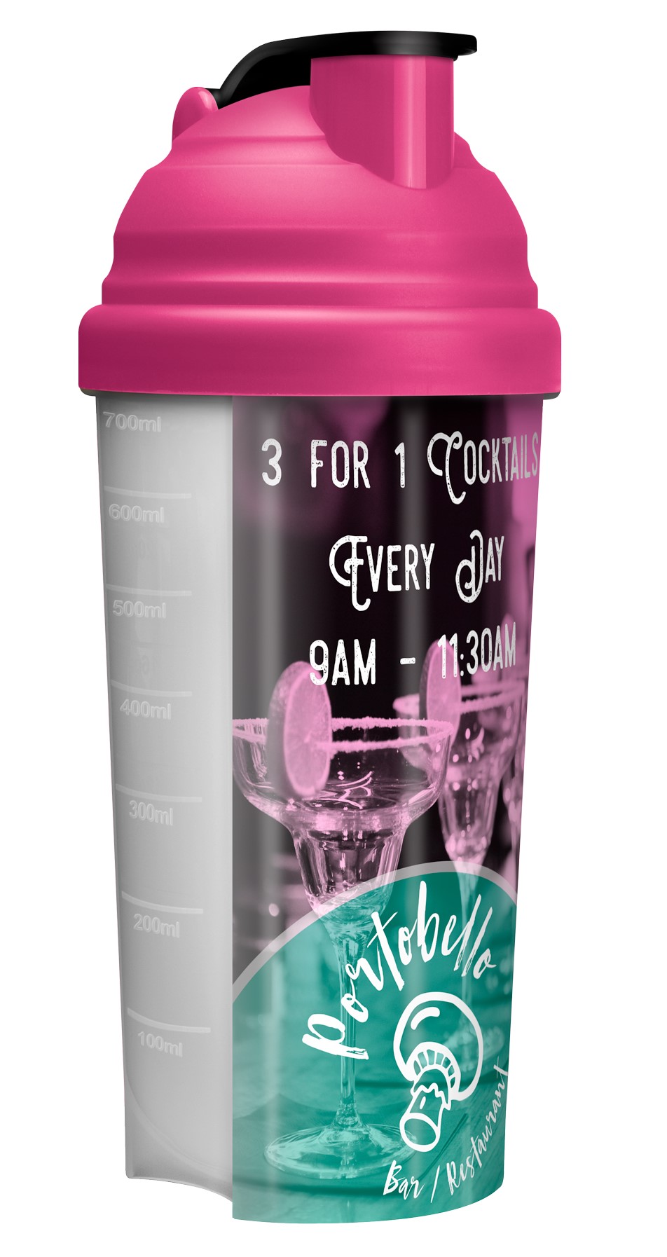 Protein Shaker Bottles Full Colour Purple Moon 1