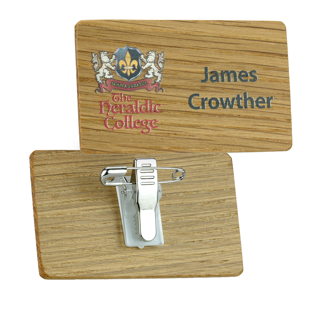 realwoodnamebadgeclip Purple Moon